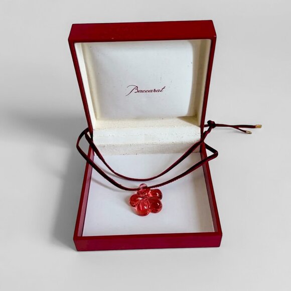 BACCARAT crystal flower necklace - Picture 1 of 5